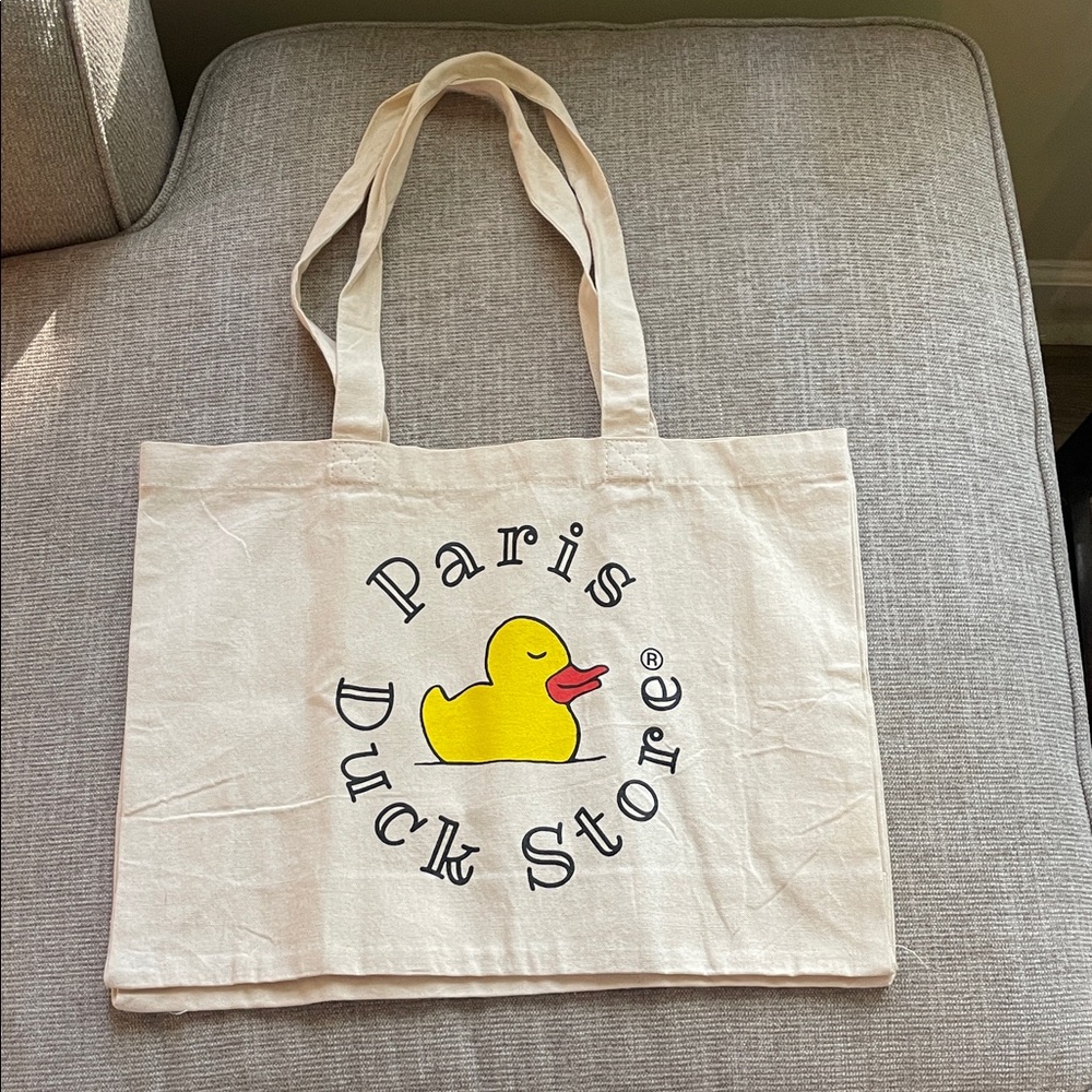 Paris Duck Store Canvas Tote Bag